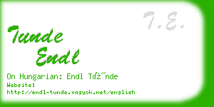 tunde endl business card